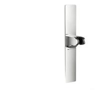 GLFLOW Soporte magnético de ducha de acero inoxidable 304, ajustable sin taladro, soporte montado en la pared para cabezales de ducha estándar, gris plomizo (A)