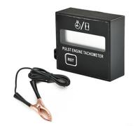 GLFLOW Tacómetro digital LCD para motores de 2 tiempos y 4 tiempos, velocímetro inductivo con medidor de hora para motosierra y cortadora de césped