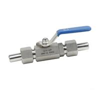GLFLOW Válvula de bola DN6 Φ12mm 304 acero inoxidable para tubos soldados doble gas agua aceite industria