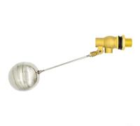 GLFLOW Válvula de flotador automática con la bola de acero inoxidable, regulador de cobre amarillo del nivel del agua del cuerpo para el tanque, 16Mpa