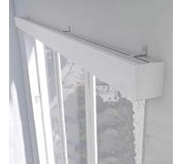 GLFNB Cenefa de Barra para Cortina de Pared, Ajustable, de 100 a 700 cm, Juego de riel para Cortina de Metal, para Dormitorio y ventanales, 480 cm/15,7 pies, Color Blanco.