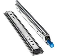 GLFNB Correderas para cajones Resistentes con Cerradura, rieles deslizantes de 400 mm con cojinetes de Bolas de 3 Pliegues, Ideales para gabinetes y Muebles.