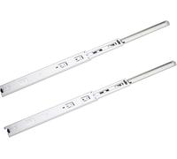 GLFNB Correderas para cajones Resistentes de 6, 8 y 10 Pulgadas con rodamientos de Bolas de extensión Completa, Capacidad de 45 kg, Acero Laminado en frío Plateado, 1 par (2 Piezas), 800 mm (32 PU