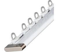 GLFNB Riel de Cortina de Aluminio Ultrafino Ajustable de 1050 cm, Juego Completo con Varillas y Ganchos para Ventanas y separadores de ambientes (9 m)