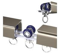 GLFNB Riel de Cortina de Techo de Aluminio para Ventanas y divisores de ambientes Montaje en Pared/Techo Incluye Accesorios Acabado champán Elegante y Duradero decoración del hoga