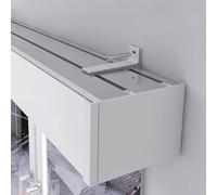 GLFNB Sistema de riel para Cortinas Extra Largo 3 en 1 de 6,75 m, Doble riel con Deslizadores Nano Silence, Montaje en Techo o Pared, Juego Completo para Colgar Cortinas para una instalación senci
