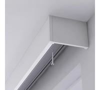 GLFNB Sistema de rieles para Cortinas Extra Langes 3 en 1 de 335 cm (11 pies) con Deslizadores Nano Silence, rieles Dobles para Montaje en Techo o Pared, Juego Completo para Colgar Cortinas para u