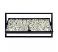 GLFNB Ventana de Vidrio de privacidad giratoria de 360° con burlete, 60, 70, 80, 90 y 100 cm de Largo, empotrada, Rectangular, para iluminación y ventilación (Negra, 90 x 40 cm/35,43 x 15,79 pulga