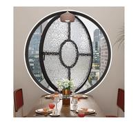GLFNB Ventana Redonda de aleación de Aluminio, giratoria de 40-100 cm con manijas y burlete, Ventana de Repuesto para cobertizo con Vidrio Templado de 5 mm de Espesor (Negra, 60 cm/23,6 Pulgadas)