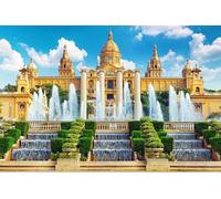 GLHUIOZ 1500 Piezas Puesta de Sol Paisaje Adultos s de Rompecabezas de Madera Puzzle Marco de Fotos Familiar Regalos Arte del Museo Nacional de Las Fuentes de España 87x57cm