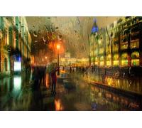 GLHUIOZ Puzle de 1500 Piezas, Puzzle para Adultos, Impossible Rompecabezas, Colorido Juego de Habilidad para Toda la Familia, Puzzle para Adultos, Lluvia en San Petersburgo, Rusia 87x57cm
