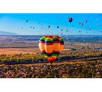 GLHUIOZ Puzle de 500 Piezas Adultos,Impossible Puzzle,Colorido Juego de Habilidades para Toda la Familia,Puzzle para Adultos,Globo aerostático,Estados Unidos,Nuevo México,52x38cm