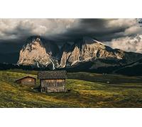 GLHUIOZ Puzle de 500 Piezas,puzle para Adultos,Impossible Rompecabezas,decoración para el hogar,Alpe Di Siusi,Tirol del Sur,52x38cm