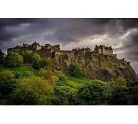 GLHUIOZ Puzle de 500 Piezas,Puzzle para Adultos,Impossible Rompecabezas,Colorido Juego de Habilidad para Toda la Familia,Puzzle para Adultos,Castillo,Escocia,Gran Bretaña,Edimburgo,52x38cm
