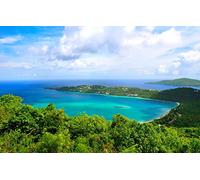 GLHUIOZ Puzle de 500 Piezas,Puzzle para Adultos,Impossible Rompecabezas,Colorido Juego de Habilidad para Toda la Familia,a Partir de 6 años de Negocio,La bahía,y a lo lejos un Pueblo,52x38cm