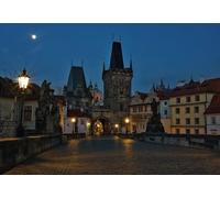 GLHUIOZ Puzzle 1000 Piezas, Puzzle de 1000 Piezas para Adultos, Educativo Puzzle, Puzzles para Adultos y Niños Esculturas de los Puentes de Praga, República Checa 75x50cm