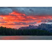 GLHUIOZ Puzzle 1000 Piezas,Puzzles para Adultos,Puzzle Fantasy,Rompecabezas Parque Nacional Banff,Montañas Rocosas Canadienses,75x50cm