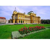 GLHUIOZ Puzzle 1500 Piezas | Puzzle | Rompecabezas | Puzzle dificiles para Adultos | Paisaje de la Ciudad de Zagreb, Croacia 87x57cm