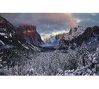 GLHUIOZ Puzzle 500 Piezas de Adultos y niños,Puzzle Adultos y niños,Rompecabezas difícil desafío Adulto del estrés California,Parque Nacional de Yosemite,Montañas de Sierra Nevada,52x38cm