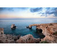 GLHUIOZ Puzzle 500 Piezas,para Adultos,Rompecabezas de Calidad Chipre,Ayia Napa,Puente del Amor,52x38cm