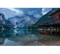 GLHUIOZ Puzzle 500 Piezas,para Adultos,Rompecabezas de Calidad Italia,Tirol del Sur,Lago Braies,52x38cm
