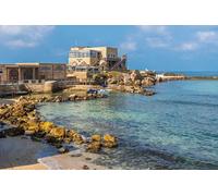 GLHUIOZ Puzzle 500 Piezas, Puzzle de 500 Piezas para Adultos, Educativo Puzzle,Puzzles para Adultos y Niños Cesarea de la Costa de Israel 52x38cm