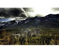 GLHUIOZ Puzzle de 1500 Piezas,Puzzle para Adultos,Impossible Puzzle Colorido para Juegos,Parque Nacional Banff,Canadá,87x57cm