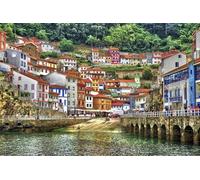 GLHUIOZ Puzzle de 1500 Piezas, Rompecabezas para Adultos, Rompecabezas imposibles, Juego de Habilidad para Toda la Familia, Rompecabezas de Colorido Costa España Asturias 87x57cm