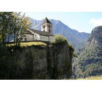 GLHUIOZ Puzzle de 1500 Piezas, Rompecabezas para Adultos, Rompecabezas Impossible, Juego de Habilidad para Toda la Familia, Rompecabezas Colorido, Iglesia de Suiza Ticino 87x57cm