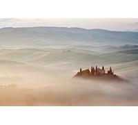 GLHUIOZ Puzzle de 500 Piezas Adultos,Imposible Rompecabezas,Juego de Habilidad para Toda la Familia,para decoración del hogar. Italia,Niebla vs. Neblina,Villa Belvedere,52x38cm