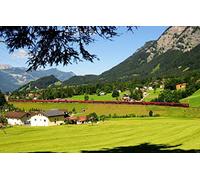 GLHUIOZ Puzzle de 500 Piezas Adultos,Imposible Rompecabezas,Juego de Habilidad para Toda la Familia,Puzle para decoración del hogar. Tren,Austria,52x38cm