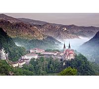 GLHUIOZ Puzzle de 500 Piezas Adultos,Imposible Rompecabezas,Juego de Habilidad para Toda la Familia,para decoración del hogar. Castillo,Catedral,España,Asturias,52x38cm