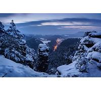 GLHUIOZ Puzzle de 500 Piezas Adultos,Impossible Rompecabezas,Colorido Juego de Habilidad para Toda la Familia,Alemania,Suiza sajona,Arenisca del Elba,52x38cm