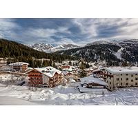 GLHUIOZ Puzzle de 500 Piezas,Rompecabezas para Adultos,Rompecabezas imposibles,Juego de Habilidad para Toda la Familia,Rompecabezas de Colorido,Alpes,Italia,Aldea,Madonna di Campiglio,52x38cm