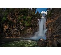 GLHUIOZ Puzzle de 500 Piezas,Rompecabezas para Adultos,Rompecabezas imposibles,Juego de Habilidad para Toda la Familia,Rompecabezas de Colorido Montana,Parque Nacional Glaciar,Tric Falls,52x38cm