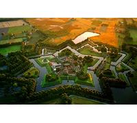 GLHUIOZ Puzzle Todos Estan Locos aquí,500 Piezas,Puzzle Adultos Museo,Países Bajos,Foso,Fortificación,52x38cm