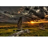 GLHUIOZ Rompecabezas en Miniatura de 1500 Piezas para Adultos Puzzle Brain Ejercicio Desafío Juego de Alta dificultad Regalo para niños Niños Piedras Druidas,Dartmoor,87x57cm