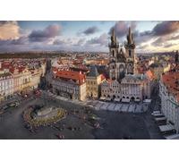 GLHUIOZ Rompecabezas para Adultos, Puzle de 1000 Piezas, Rompecabezas De Madera, República Checa Praga Plaza Ciudad 75x50cm