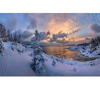 GLHUIOZ Rompecabezas para Adultos,Puzle de 500 Piezas,Rompecabezas De Madera,Rusia,Lago Ladoga,Karelia,52x38cm