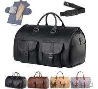 GLIART The Convertible Duffle Garment Luggage, 2 en 1 Hanging Suitcase Suit Travel Bags, Convertible Carry on Garment Bag (Black)