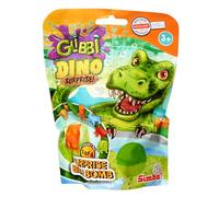 Glibbi Dino Surprise Bomba de baño en 1 de 3 colores (azul, verde, naranja) con sorpresa, 1 de 6 figuras, 100 g, diversión en el baño a partir de 3 años