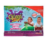Glibbi Slime Maker, 2 Compartimentos Surtidos, Solo se Entrega un artículo, Slime, glibber, Solo añadir Agua, Colores Rojo o Verde, 20 g, a Partir de 3 años
