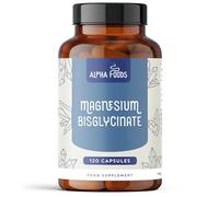 Glicinato de Magnesio 1500 mg | 300 mg de Magnesio Elemental/Dosis Diaria | para 2 Meses con 120 Cápsulas | Magnesio Quelado | Vegano | de Alta Dosificación | Alpha Foods
