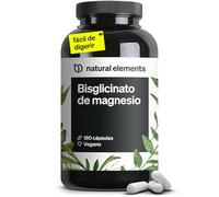 Glicinato de magnesio - 300 mg de magnesium elemental/dosis diaria - suministro para 2 meses con 180 cápsulas - magnesio quelado - inocuo para el estómago, vegano, de alta dosificación