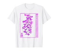 glicinia Anime Flor en Japon Suave Grunge Vaporwave estética Camiseta gráfica económica, Hombre, Blanco, S