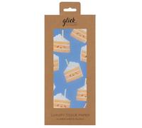 Glick 4 hojas de papel de seda azul cakey. Cada hoja mide 75 x 50 cm cuando está abierta y es adecuada para cumpleaños y otras celebraciones