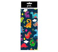 Glick 4 hojas de papel de seda de lujo para envolver regalos, cumpleaños para niños, multicolor, cuando se abre, cada hoja mide 500 x 750 mm