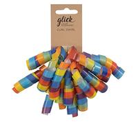Glick Arco de remolino arco iris multicolor, para envolver regalos, artes y manualidades, CS01