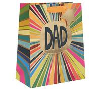Glick Bolsa de regalo de cumpleaños para papá, bolsa de regalo multicolor para papá, bolsa de regalo para papá