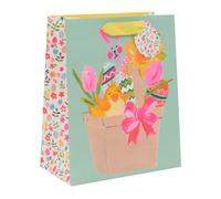 Glick Bolsa de regalo de lujo, bolsa de regalo de Pascua, bolsa de Pascua grande, cesta de Pascua feliz